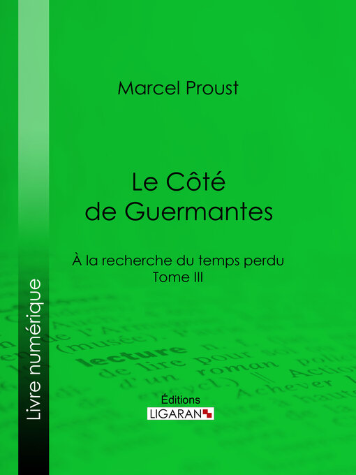 Title details for À la recherche du temps perdu – Tome III by Marcel Proust - Available